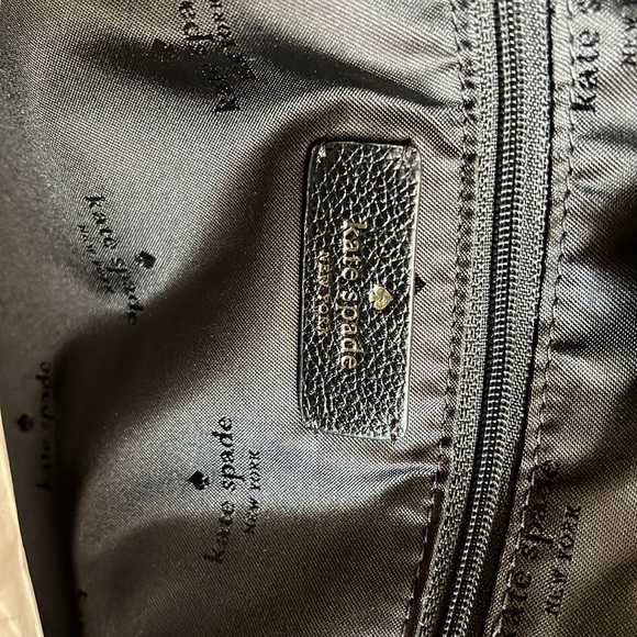 ♠️Kate Spade Large Infinite Triple Comp Tote Bag- Black- Pebble Leather-NWT - Picture 12 of 16